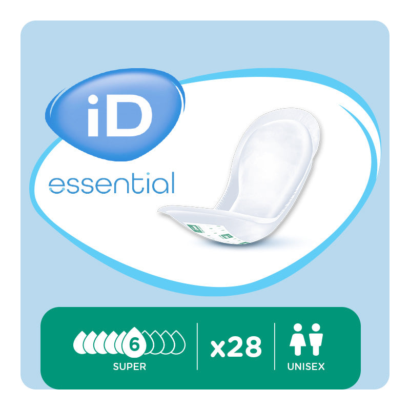 TEMU Protection urinaire absorbante iD Essential Light pads Super – ONTEX – Sachet de 28 pièces