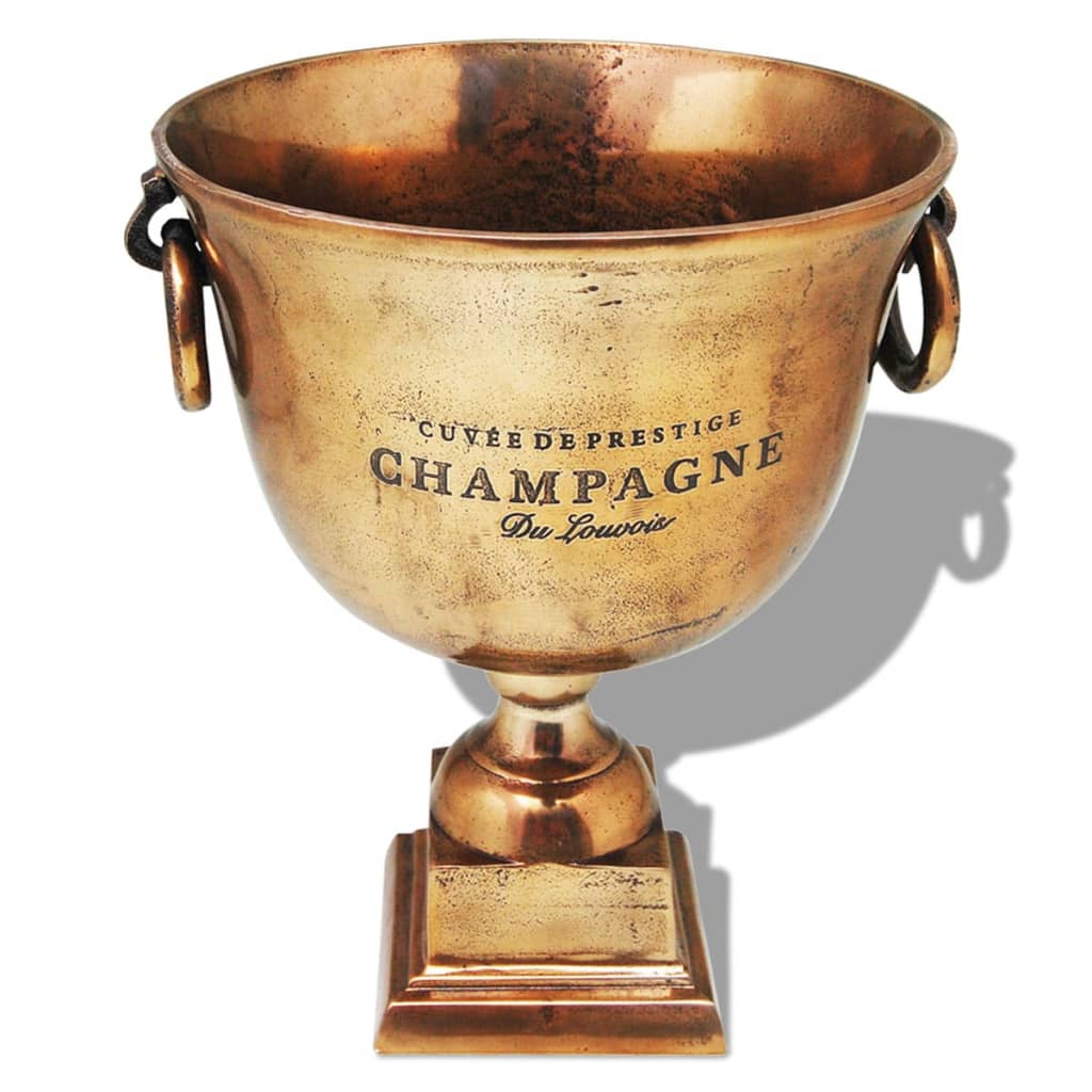 Vidaxl Cooler Wine Cooler Sparkling Wine Bucket Decorative Goblet Copper Brown