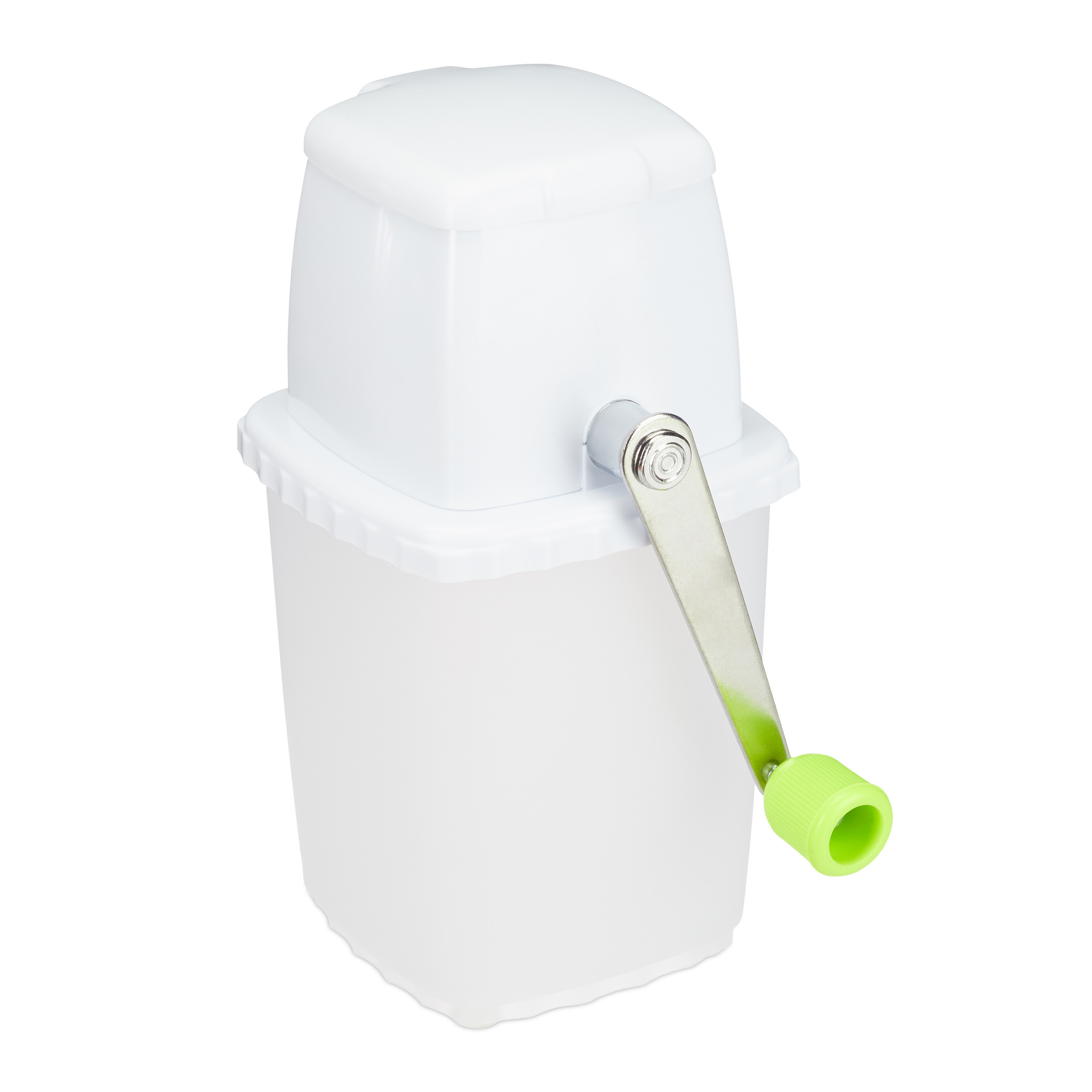 TEMU Tritaghiaccio manuale, 23.5 x 16 x 12.5 cm, contenitore di raccolta da 1.75 l, plastica e acciaio , -verde, , rimovibile, per cocktail, home bar