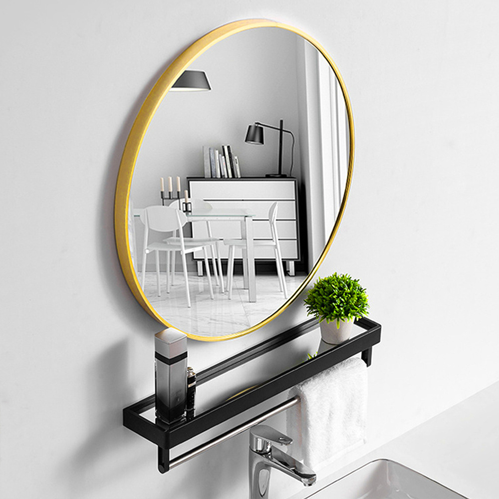 80cm Round Bathroom Shower Mirror, Decorative Makeup Mirror