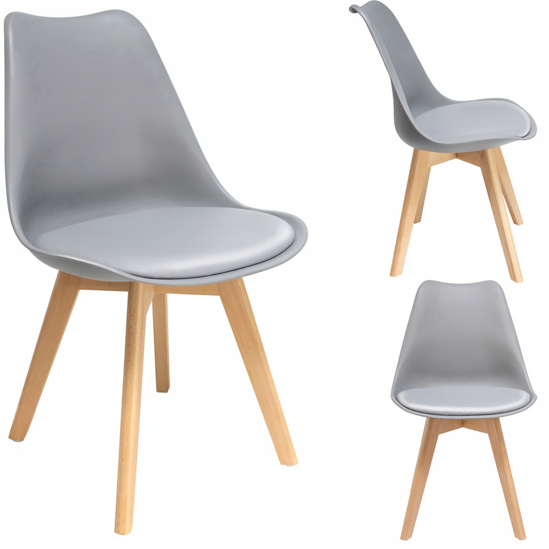 TEMU Sedia Oslo (Nuovo Codice 04.03.2026) Seduta in Polipropilene Cuscino in Pelle Gambe in Legno Carico Massimo Imbottitura Confortevole Schienale