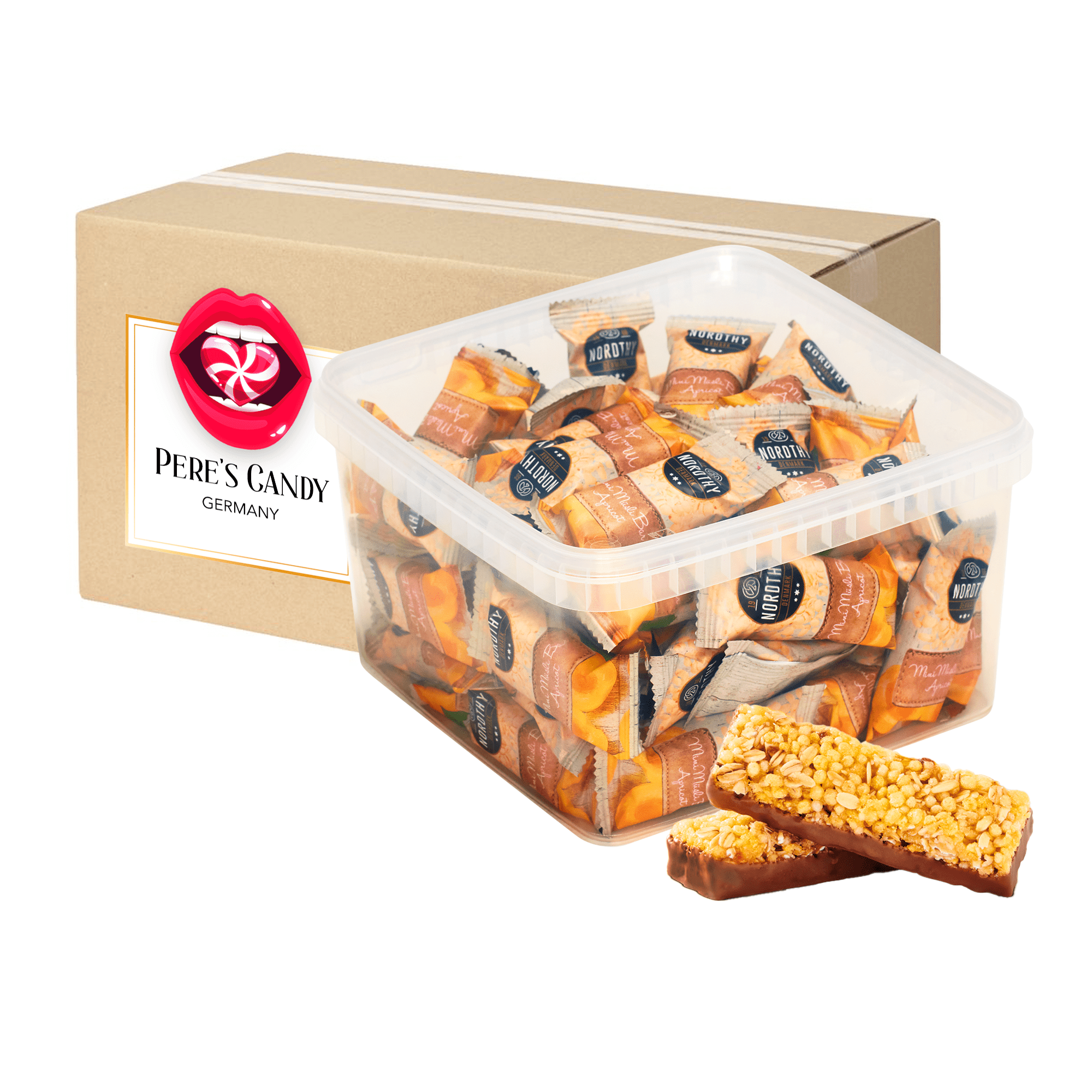 Mini Muesli Bars Apricot Flavor Box From Denmark 700g