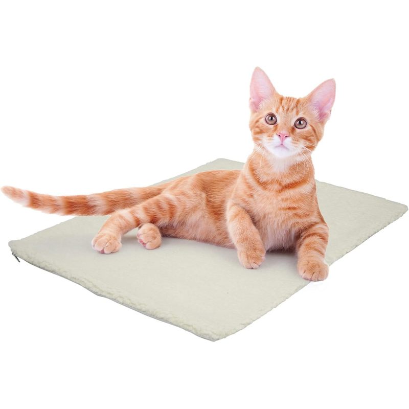 TEMU Self-warming Pet Mat, Cozy Thermal Cat Bed, Removable Cover Dog Blanket, Indoor Pad