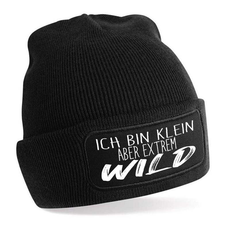 Image of Beanie With Slogan | I'm Small But Extremely Wild | | Pleasantly Soft |