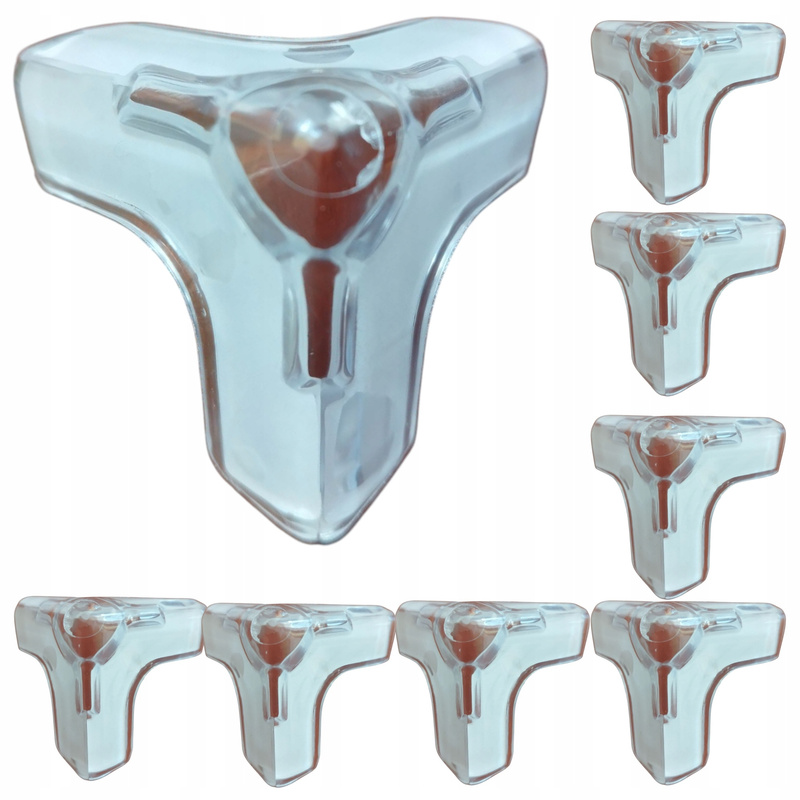 8 komada T-oblika Ojačanih Silikonskih Zaštitnika za Kutove Namještaja - Prozirni, Jednostavna Instalacija, Sigurnost Djece