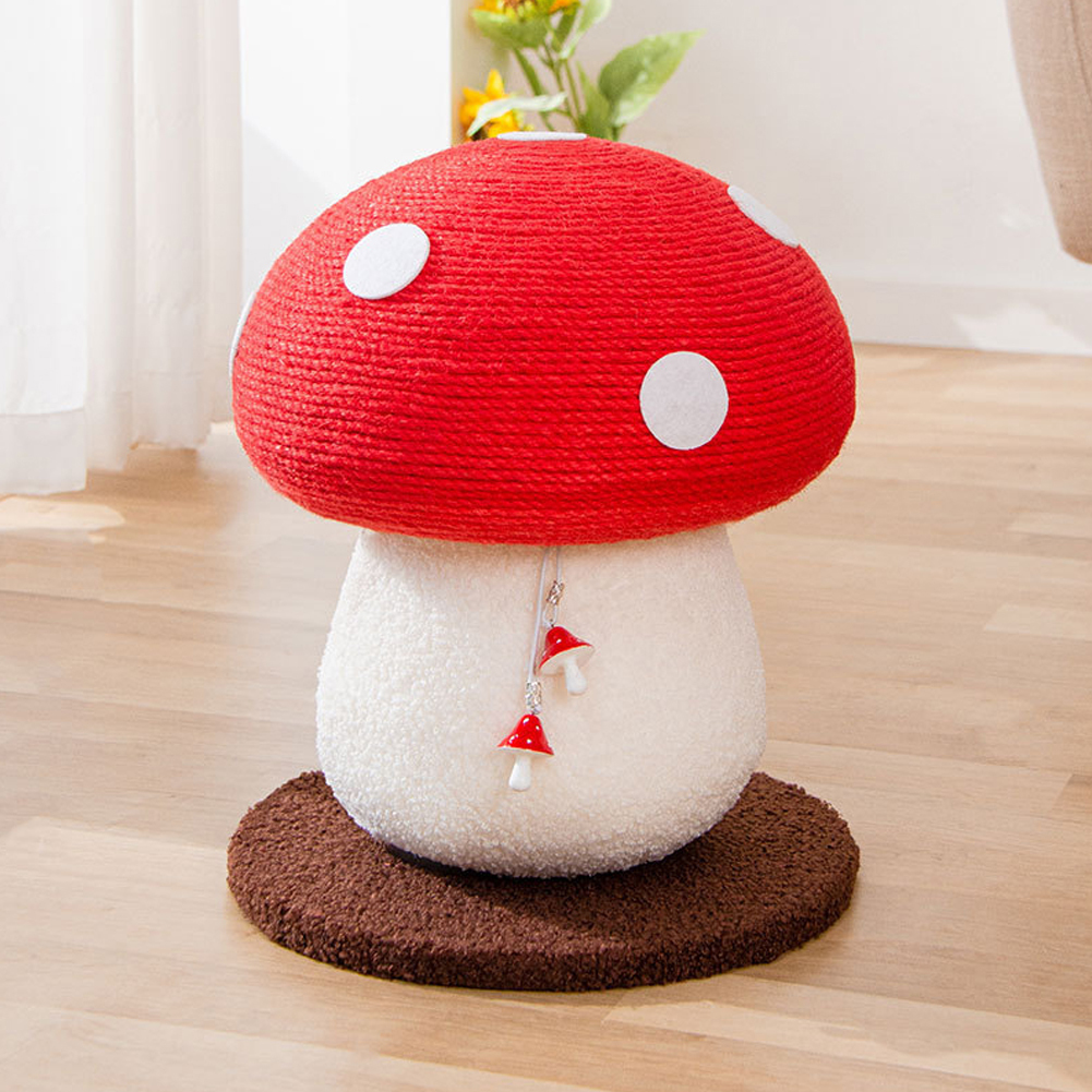 Cute Mushroom Cat Scratching Post, Fun Shaped Scratcher