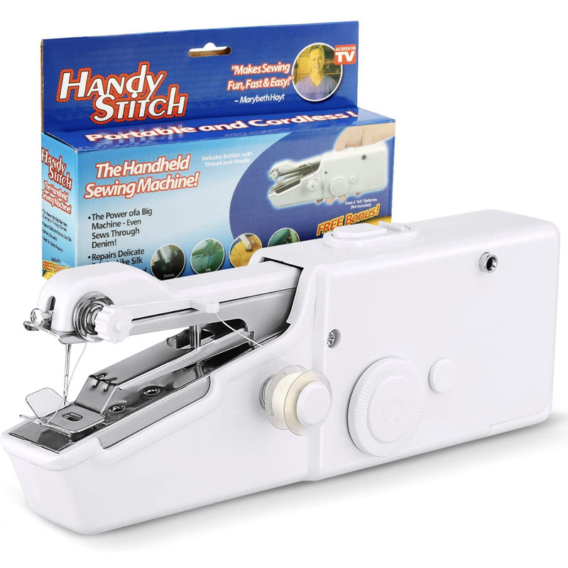 Image of Portable Mini Electric Hand Sewing Machine With Battery + Accessories