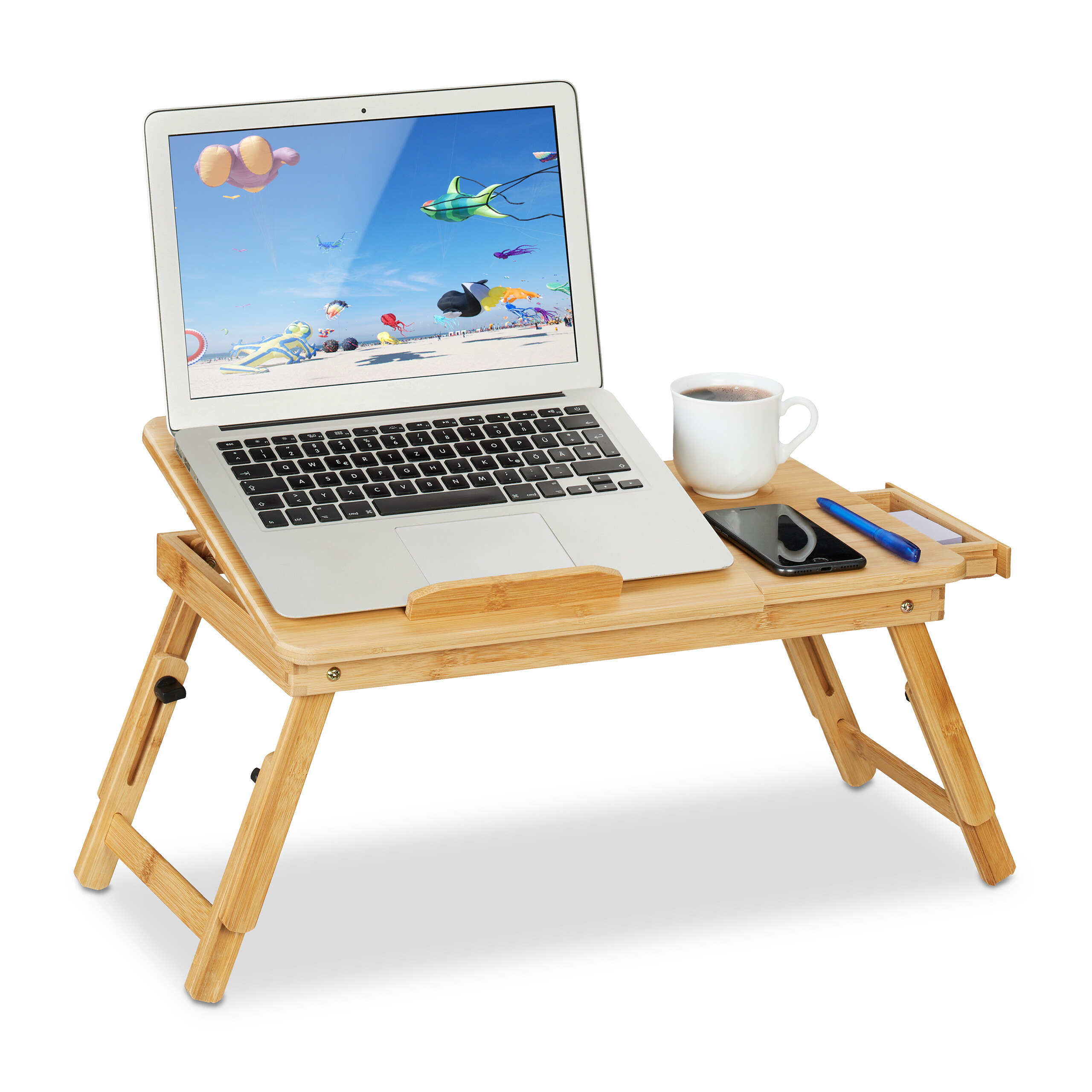 Laptop Desk In Natural - (w)61 X (h)49 X (d)30 Cm