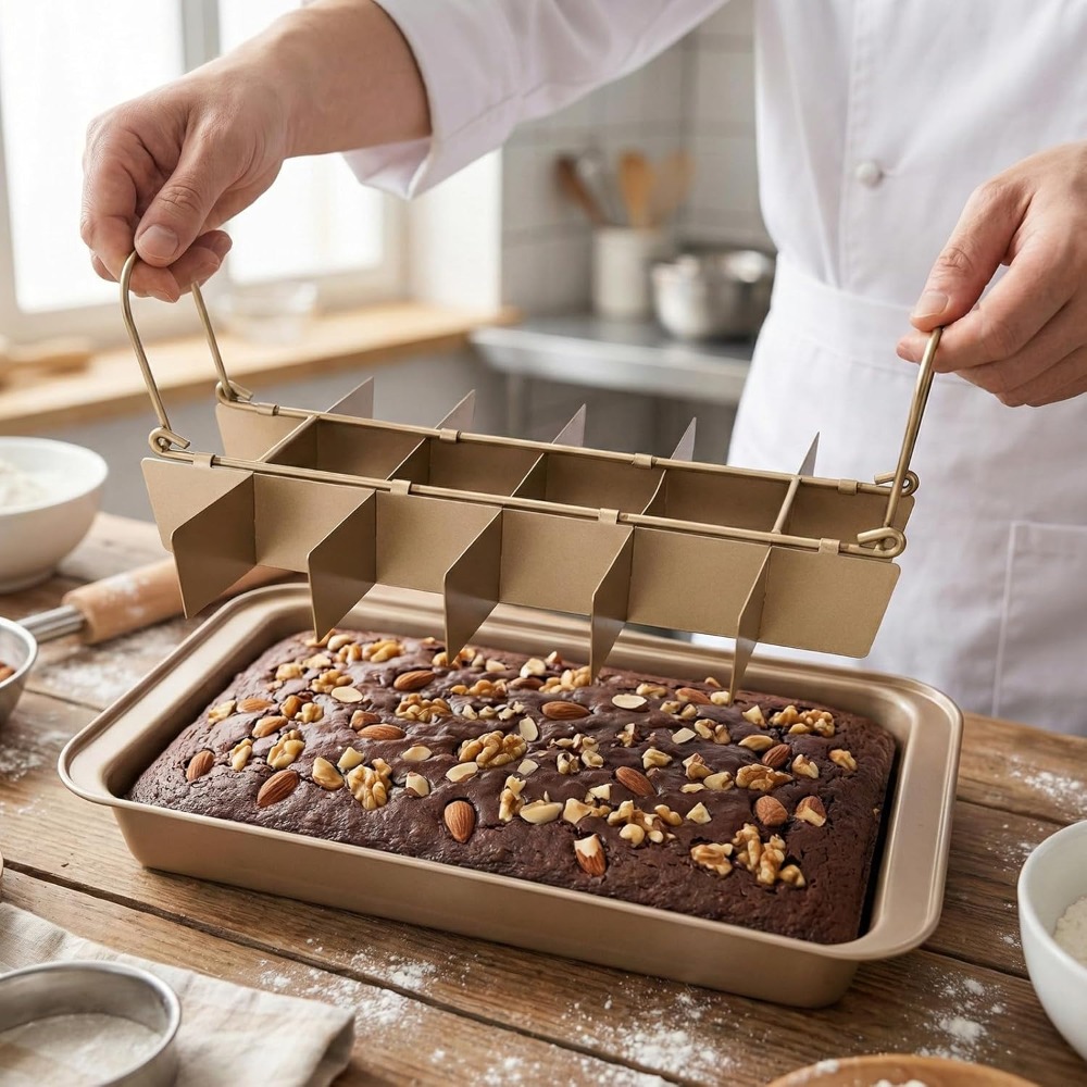 TEMU 19.5 X 40 Cm Rectangular 18-slot Pan – Heavy-duty Baking Tray