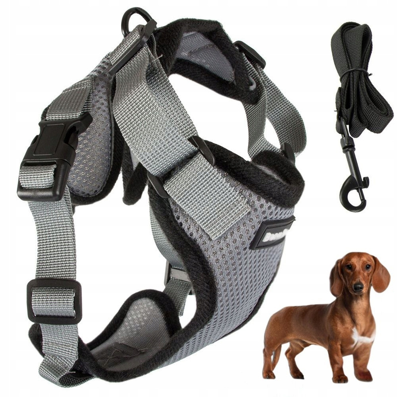 Image of No-pinch Dog Harness M Gray (100) Pcs_a