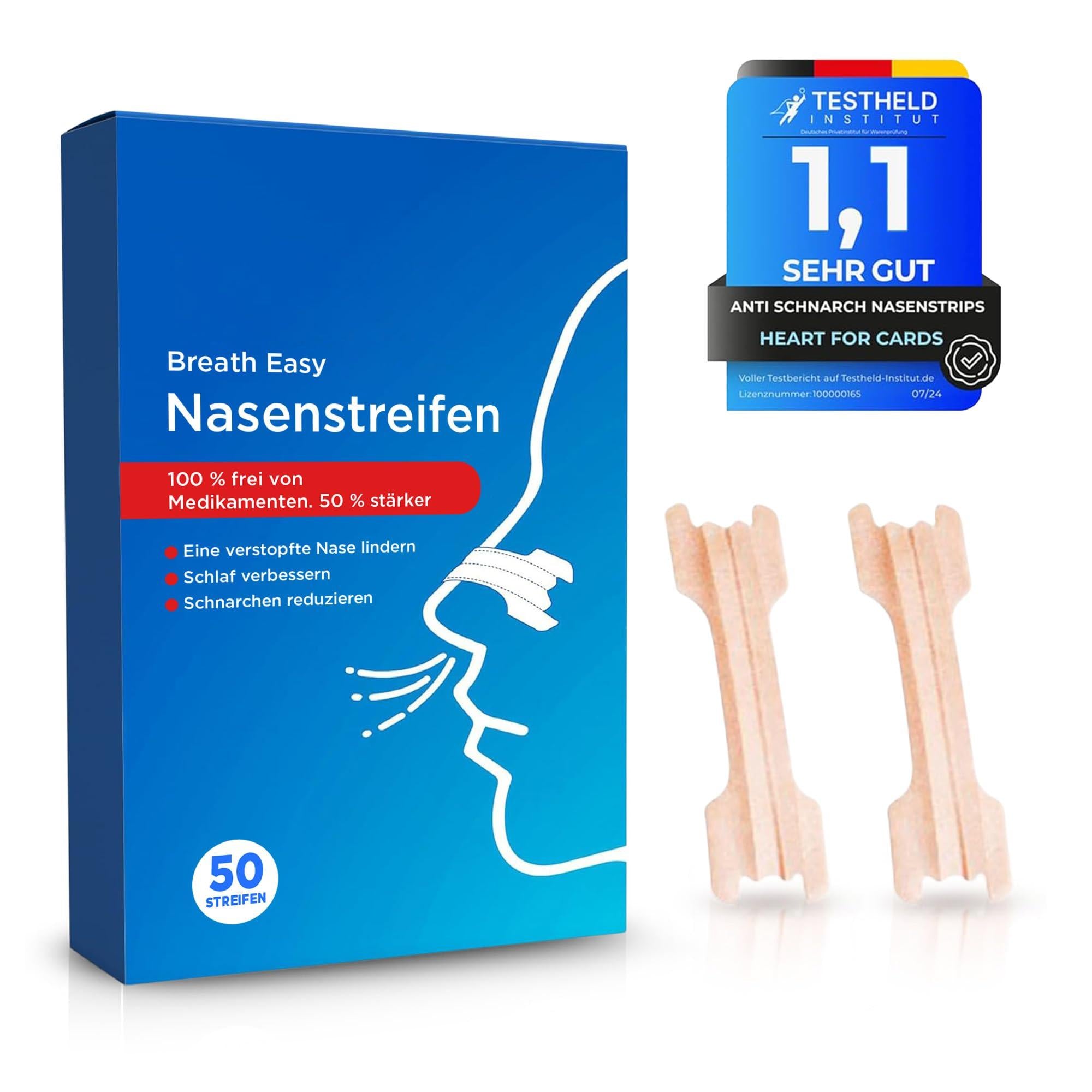 Image of Anti-snoring Nasal Strips | 50 Nasal Patches Breathing For Sports For Adults And Children | Skin Color | Breathing Trainer For Snoring | Nasal Strips