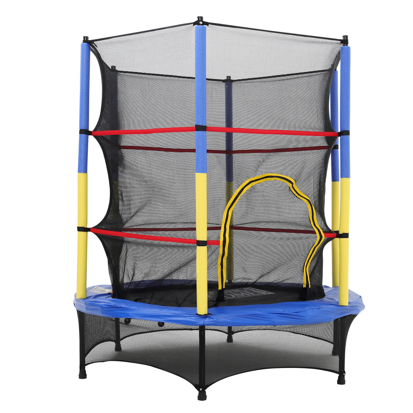 LIVINGANDHOME 4.5FT Trampoline with Enclosure Net and Steel Frame