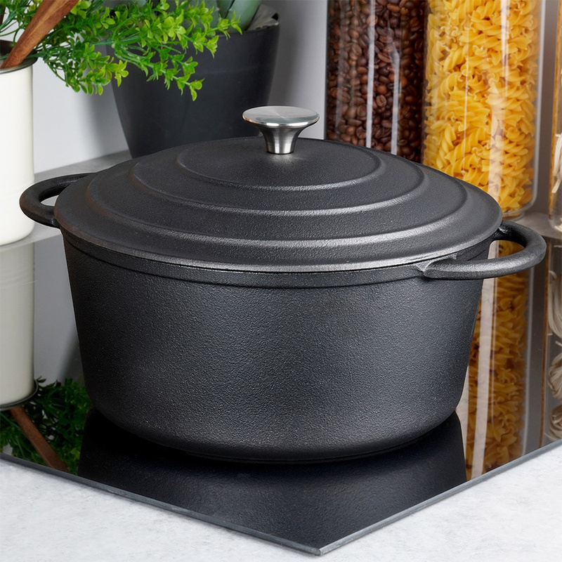 Enamel Cast Iron Pot With Lid Cast Line , 5 L