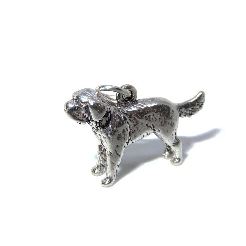 925 Sterling Silver Dog Charm, Pet Lovers Gift