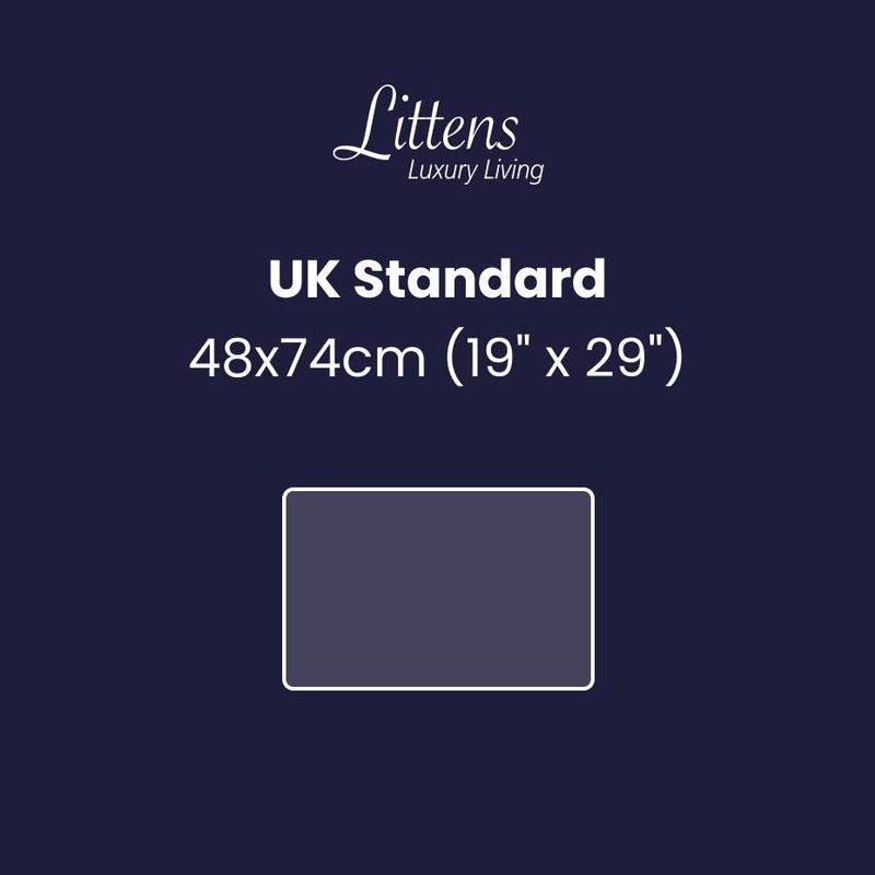Littens Essentials 56 Pocket Sprung Pillow, Side Sleeper, Firm Support, Luxury, Orthopaedic, Hollowfibre 230TC Cotton, Piped Edge, UK Made 48cm x 74cm