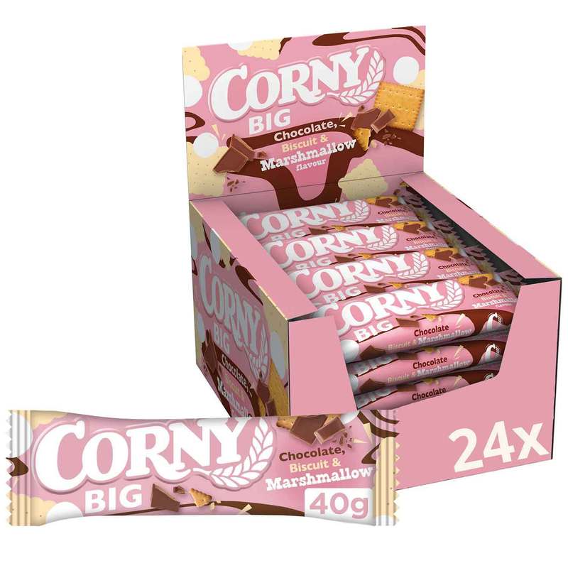 Corny Big Chocolate, Biscuit & Marshmallow 24 X 40 G