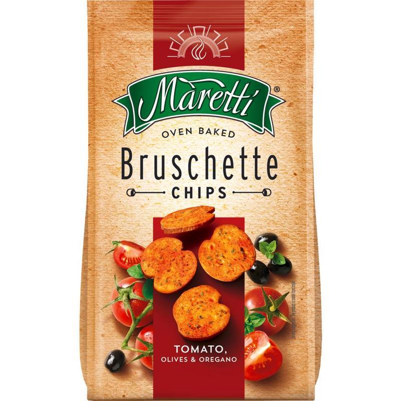 Maretti Bruschette Tomato, Olives And Oregano 150g