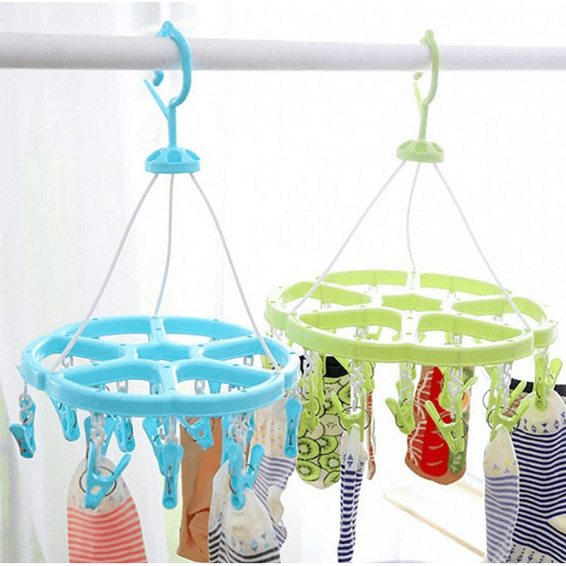 Sock And Laundry Dryer With Built-in Clips