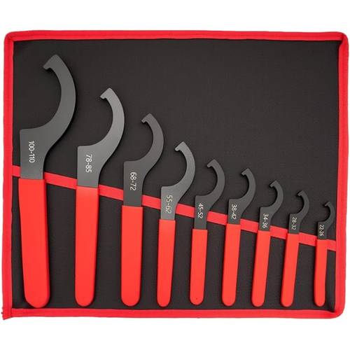 9pcs hook carbon steel c shaped wrench set
