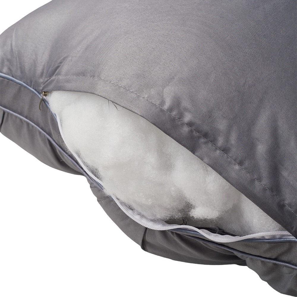 Pack Of 2 Bed Pillows, Large Standard Size 74*48cm with 800g fillings, Luxury Hotel Quality Pillow Soft Bounce Back Firm Twisted Flower Pillows Core, Non-Collapsing High Core for Side Sleeping (Grey)