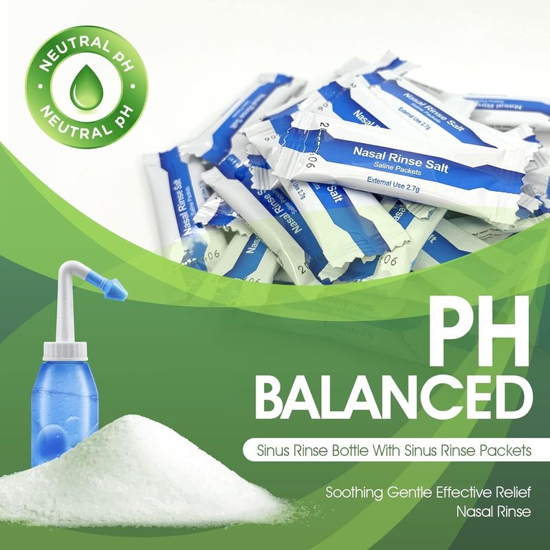 Set za ispiranje sinusa za odrasle i djecu, 300 ml, 30 pakiranja soli