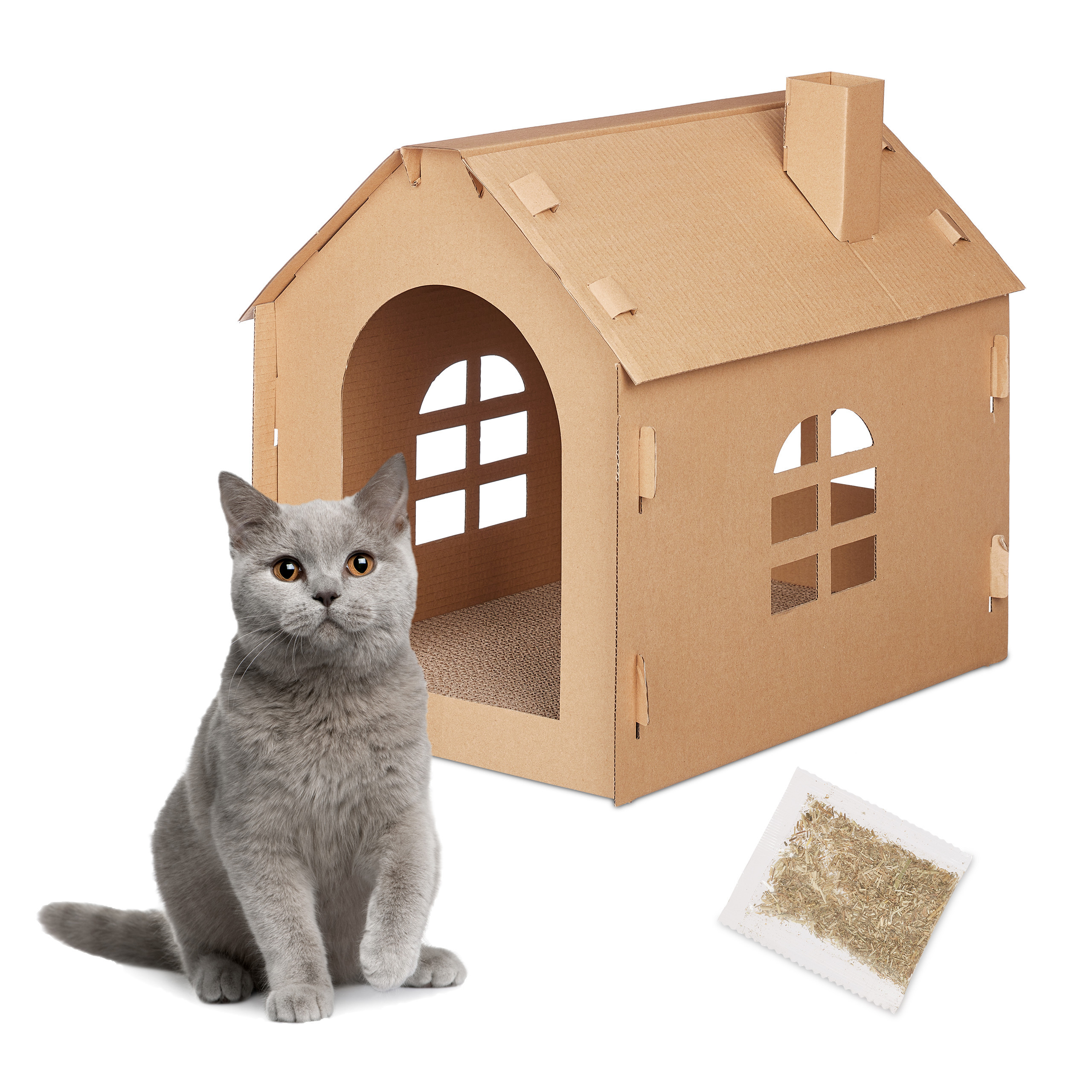 Image of Cat House In Brown