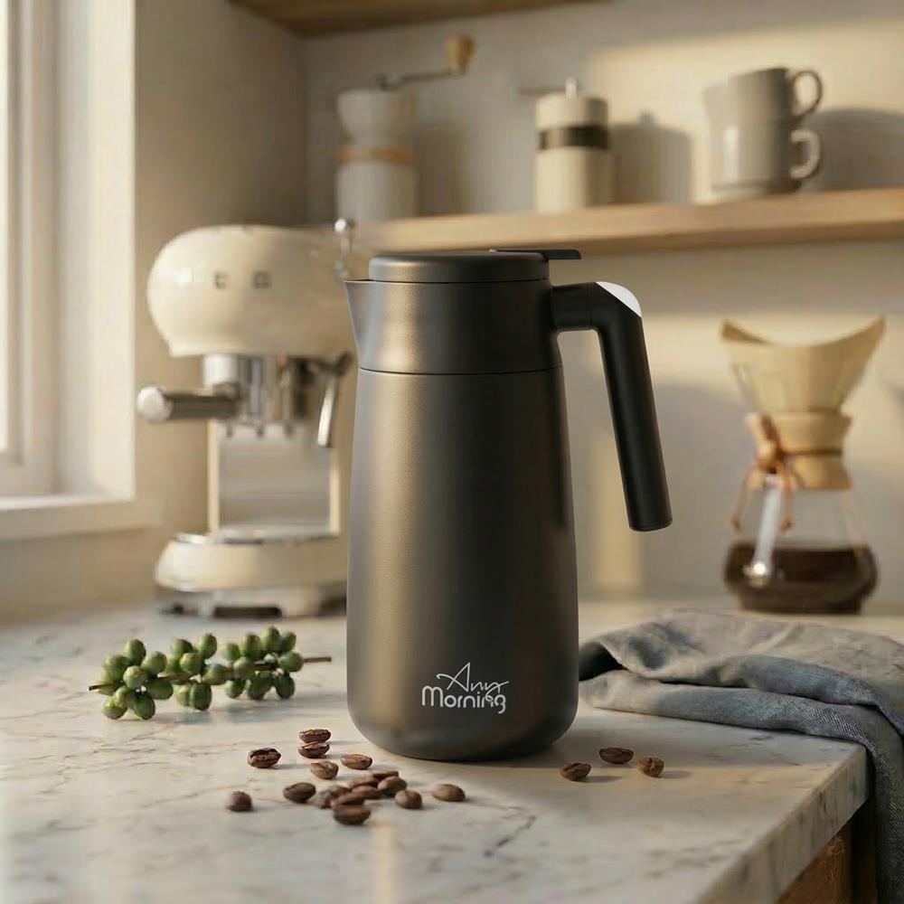 Image of Any Morning Stainless Steel , Vacuum Insulated , Leak-proof Insulated Coffee Maker, Hot And Cold Beverage Dispenser With Double Walls, 12-hour Heat , 40 Oz, Copper
