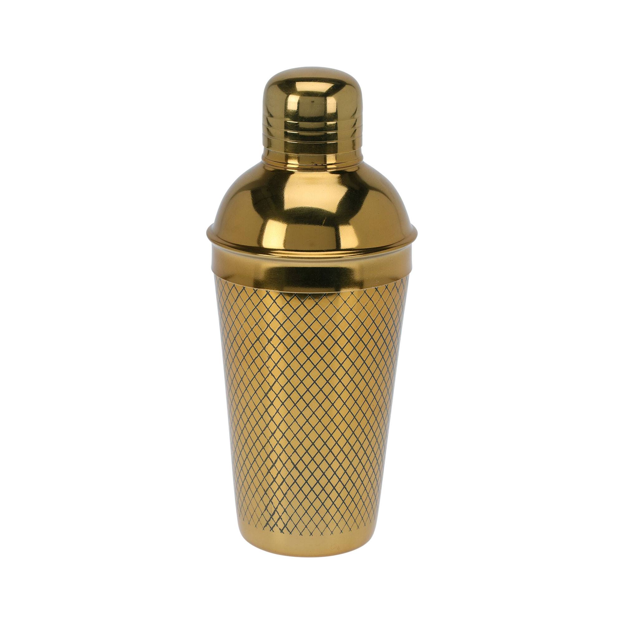 Image of 650ml Stainless Steel Cocktail Shaker With Gold Finish