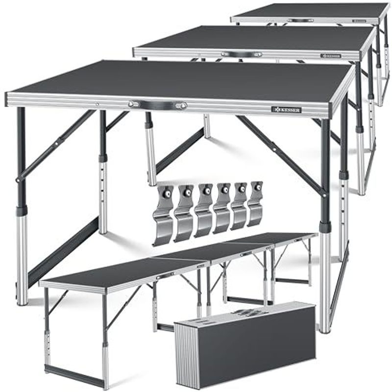 Kesser Multifunctional -part Height-adjustable Folding Table Tapestry Table Camping Table Buffet Table Side Table Multipurpose Table Table With Pull-out Function
