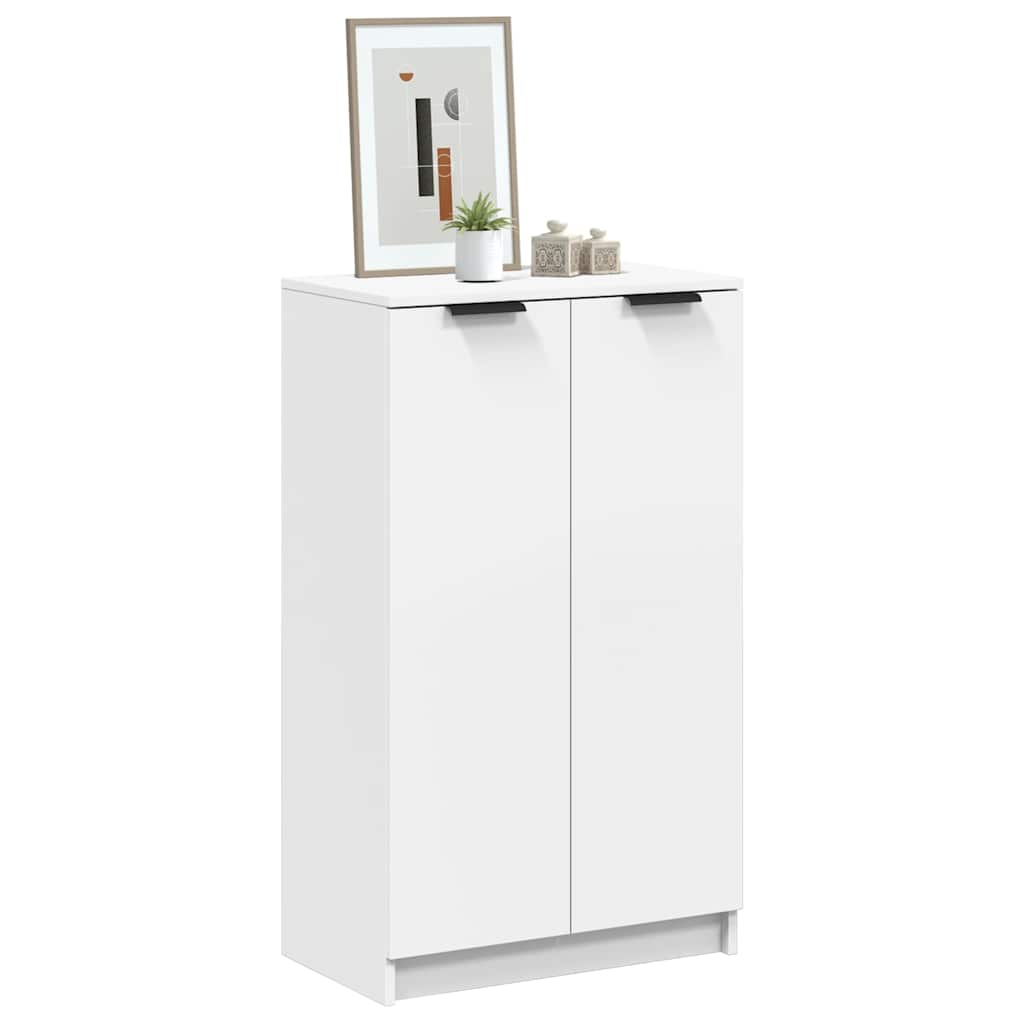 Image of Vidaxl Shoe Cabinet Shoe Storage Shoe Rack Shoe Stand Shoe Storage Shoe Organizer Shoe Commode White 59x35x100.5cm Wood Material