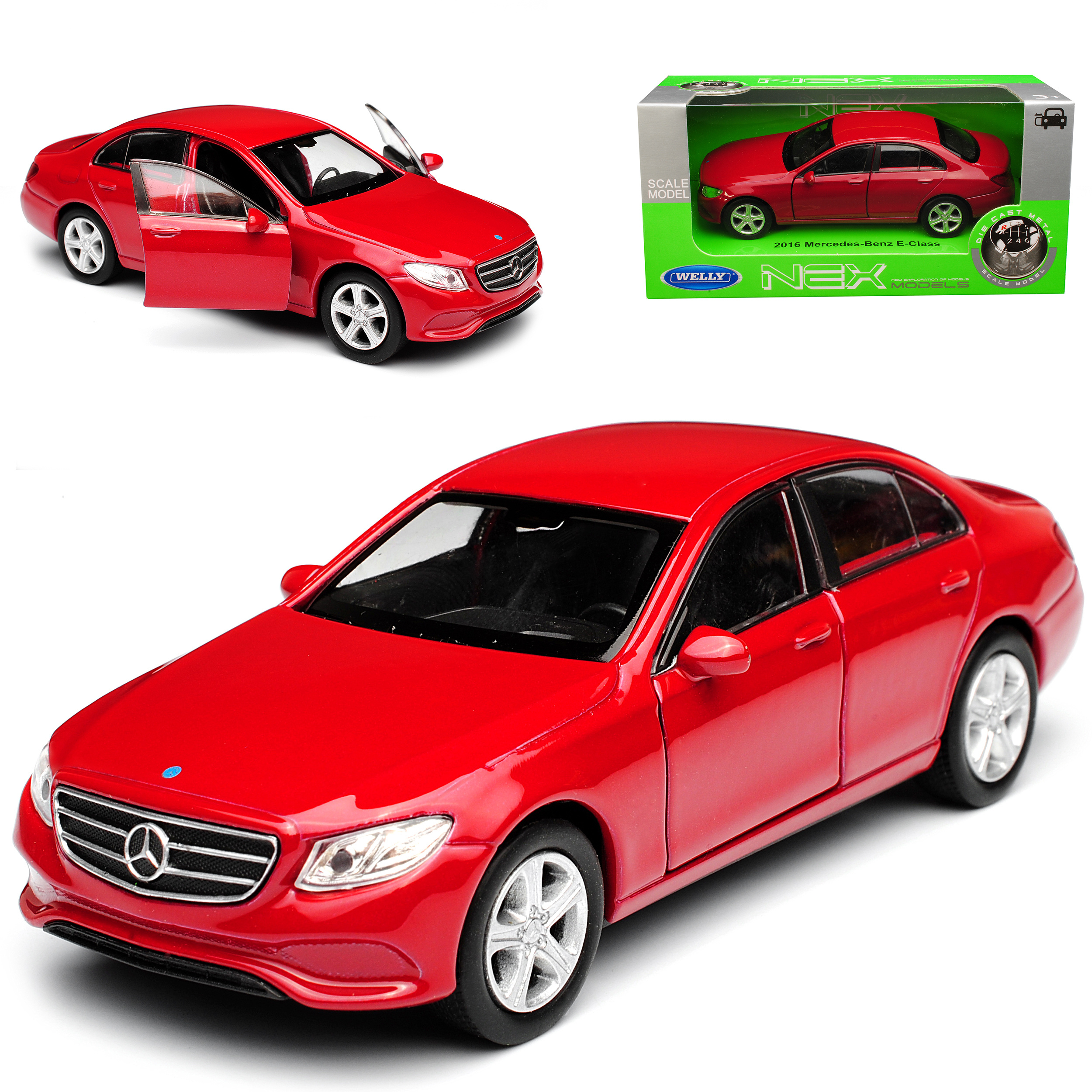 Image of Mercedes-benz W213 Sedan Red From 2016, . 1/43 Scale, 1/36-1/46 Welly Model Car