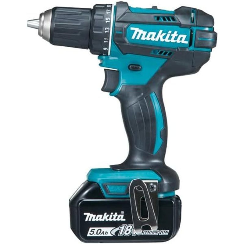 Makita Cordless Drill Ddf482t1, 18 V Supplied With 1 X 5 Ah Li-