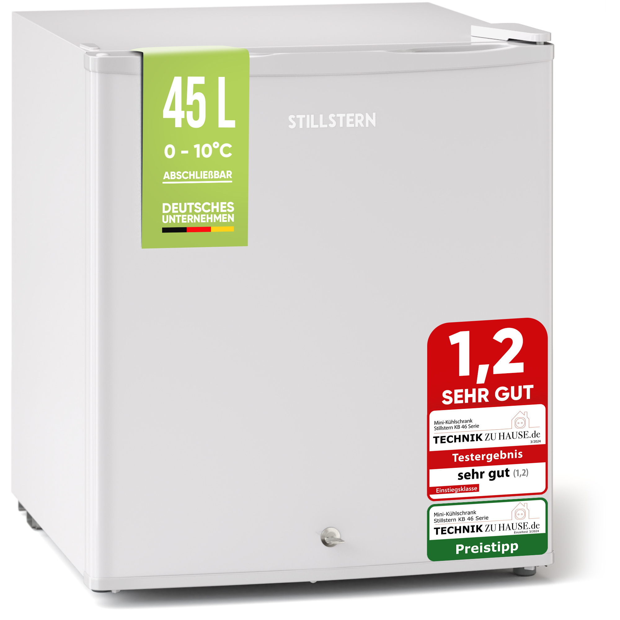 Silent Mini Refrigerator E 45l, Auto , Lock, Freezer Compartment, Quiet, Ideal For Kitchen, Office, Bedroom, Hotels And Small Apartments Small Refrigerator Mini Bar Beverage Refrigerator R600a, White