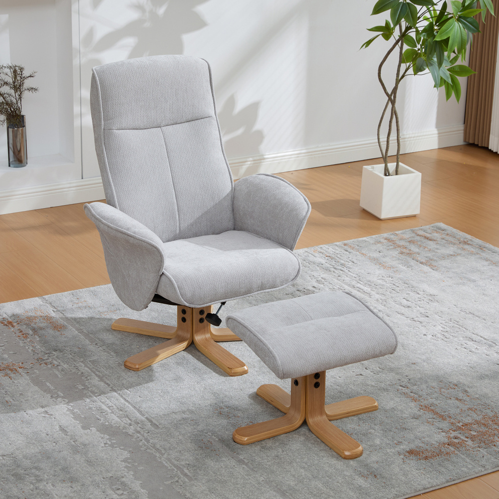 Image of Luxurious Recliner Chair – Solid Wood Base, 145° Recline – With Convenient Storage (side Pocket) – – For Living Room, Sunroom, Office – Skin-friendly