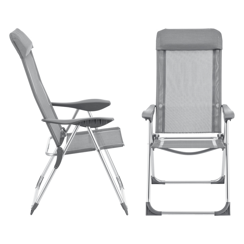 juego de 2 sillas plegables errenteria, silla de camping 109 x 57 x 67 cm, silla de jardín, silla para exteriores, aluminio en varios colores