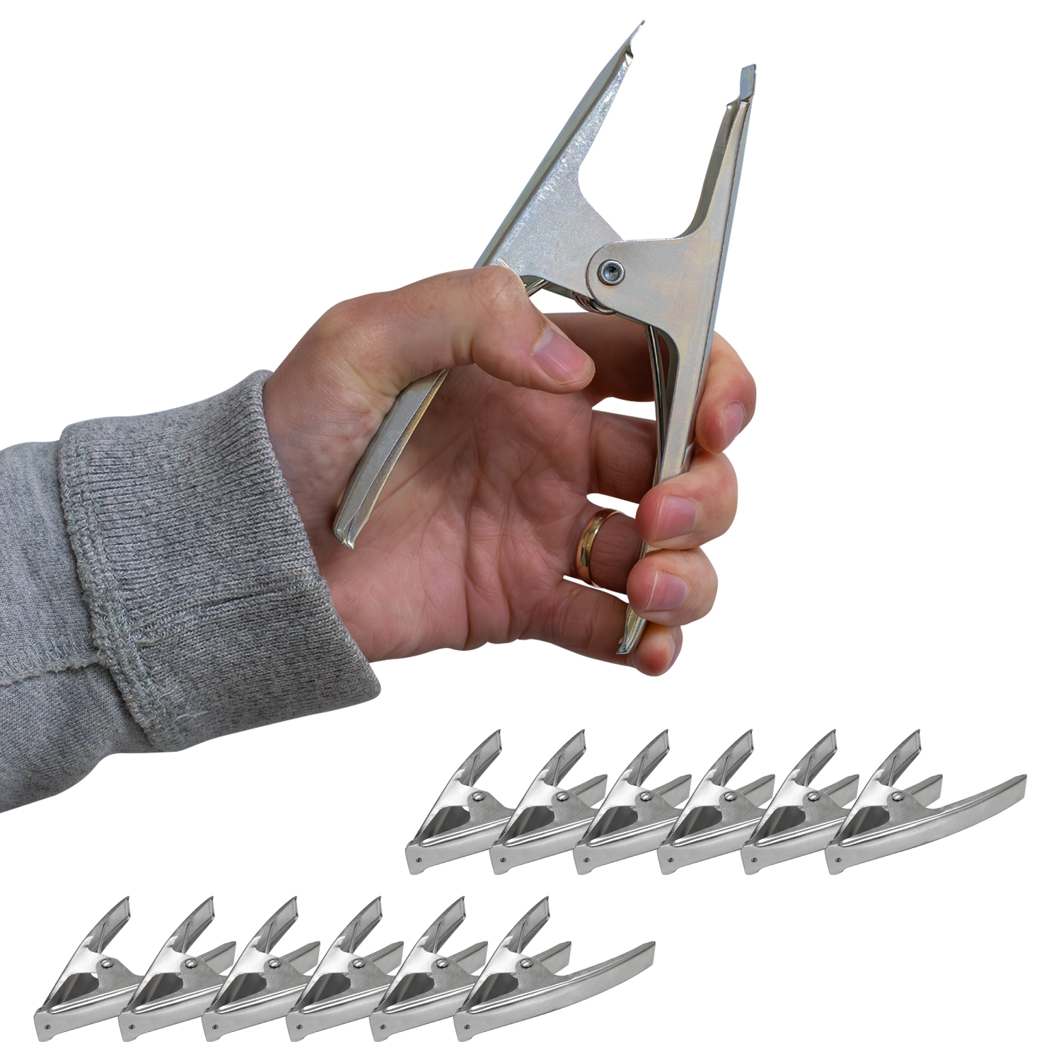 TEMU Woodside Pack Of 12 Spring Clamps – Heavy-duty Clips For Woodworking, Tarpaulin, Diy & Crafts