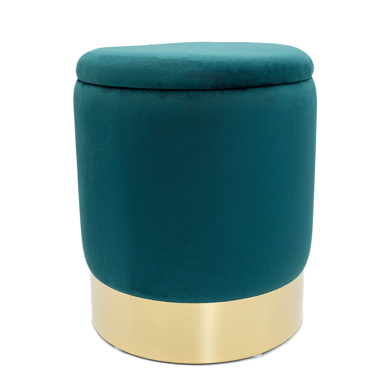 E-shop Samthocker Deko Hocker Samt Pouf Dekopouf Velour Hocker mit Stauraum u. Deckel Ø 31 H 38 cm
