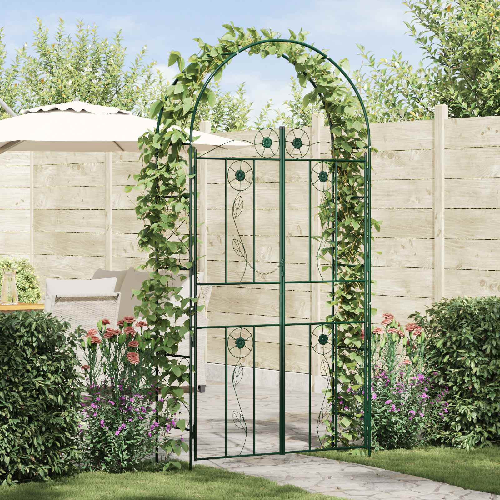 Image of Garden Arch Outdoor Arch Garden Structure Iron Arch Traditional Arch Patio Arch Entry Arch Plant Arch Decorative Arch Arch For Vines