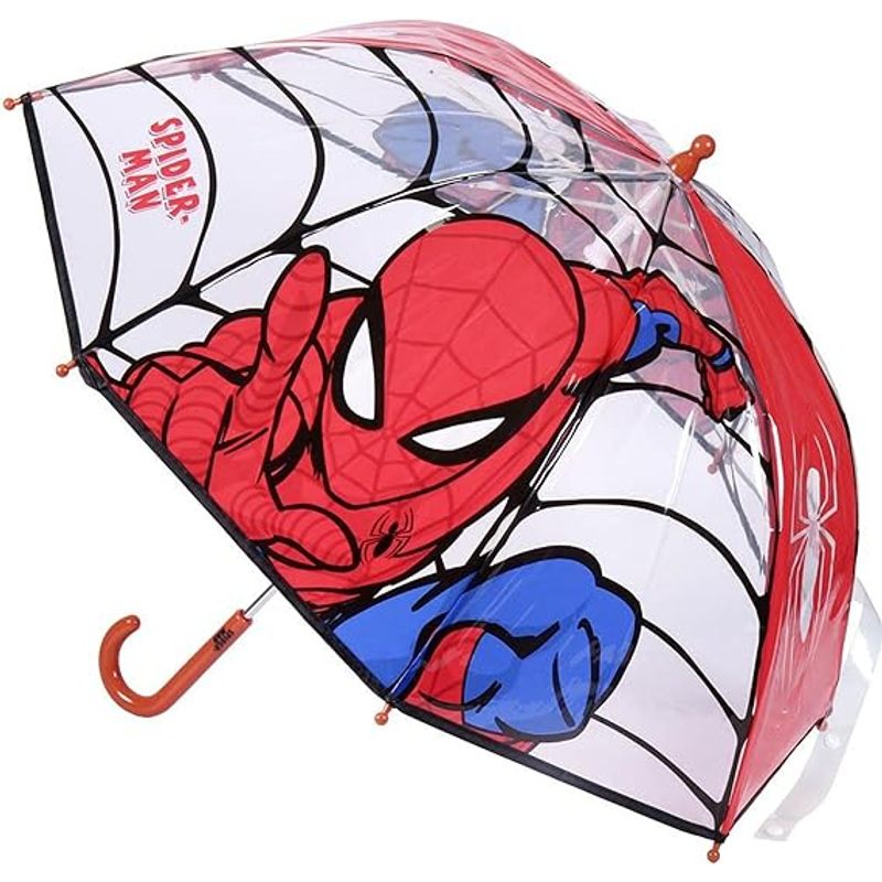 Doorzichtige spiderman paraplu voor kids