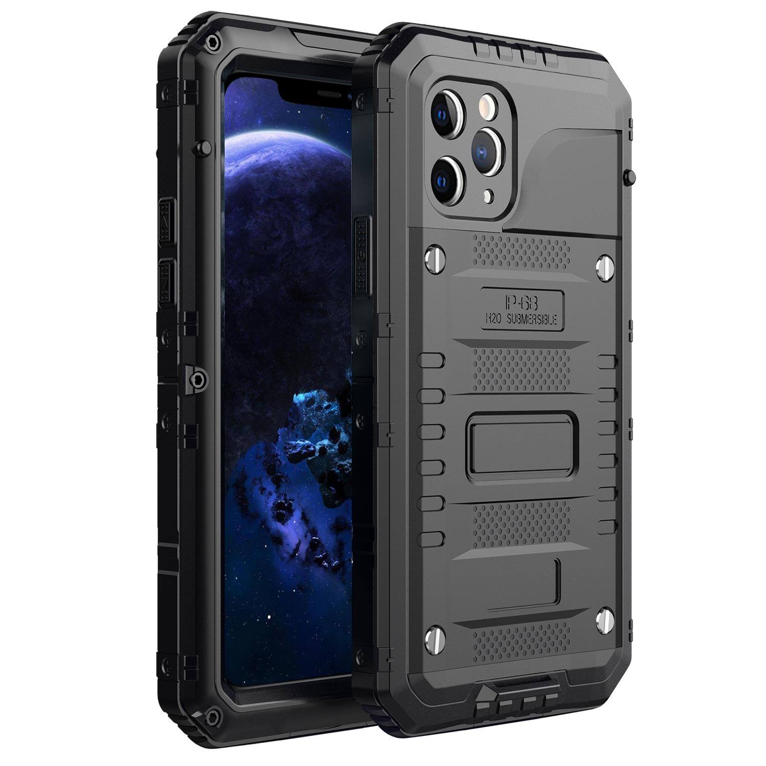 Image of Case Compatible For Iphone 11 Pro Rugged 360° With Screen Protector Shockproof Outdoor Heavy Duty Protective Cover Case Cover Phone Case