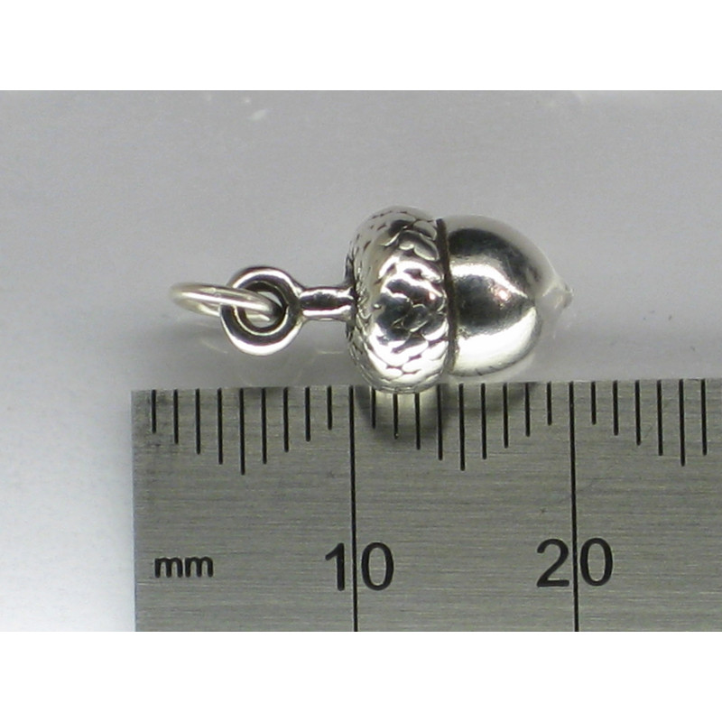 Acorn Sterling Silver Charm, Nature-Inspired Accessory