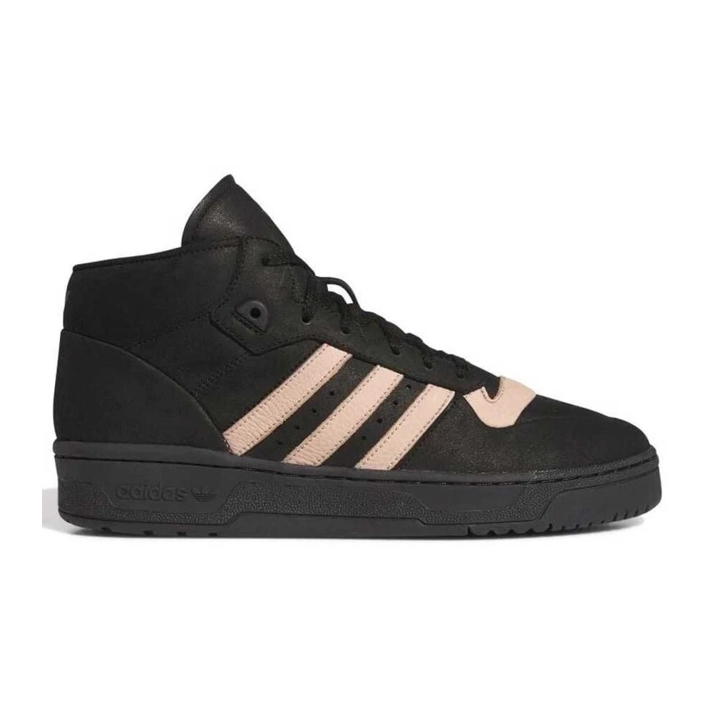 Image of Mid 001 Sneakers, Model Ie3075, Fashion-style Sneakers In Black, Premium Bovine Leather, Comfortable Everyday Footwear