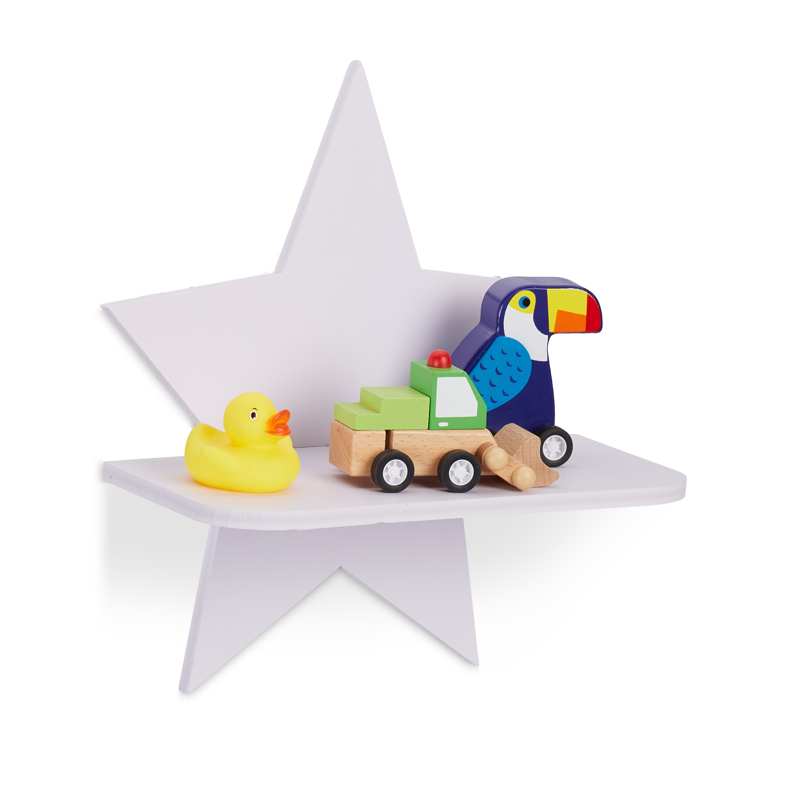 Star Bookshelf In White - (w)25 X (h)27.5 X (d)11.5 Cm