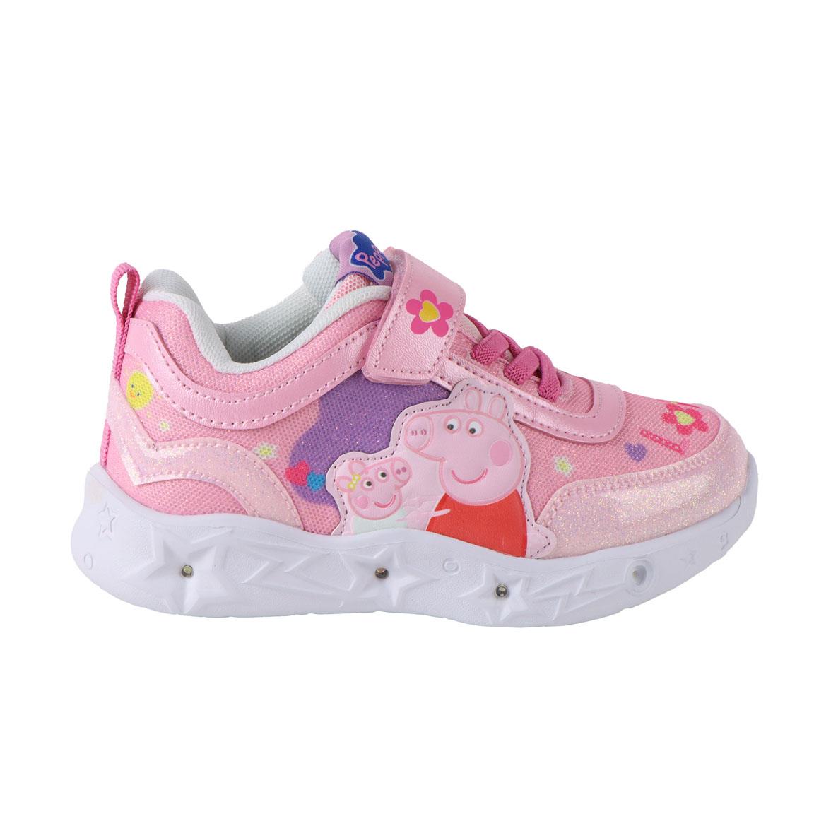 Lightweight Eva Sole Sports Shoes With Lights - Peppa Pig, Pink