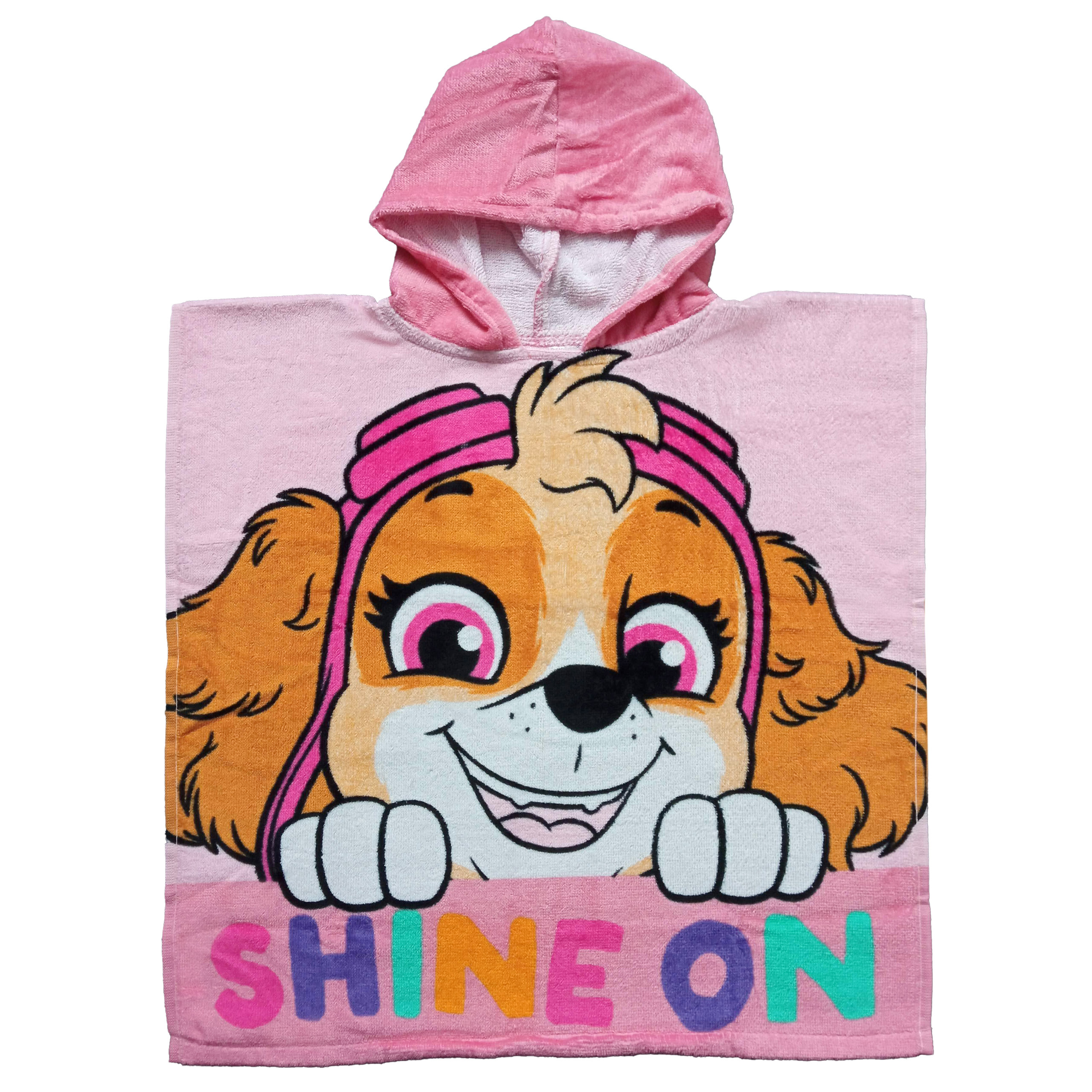 - Bath Poncho For Girls Towel Children's Bath Towel With Hood 100%50 X 100 Cm Pink