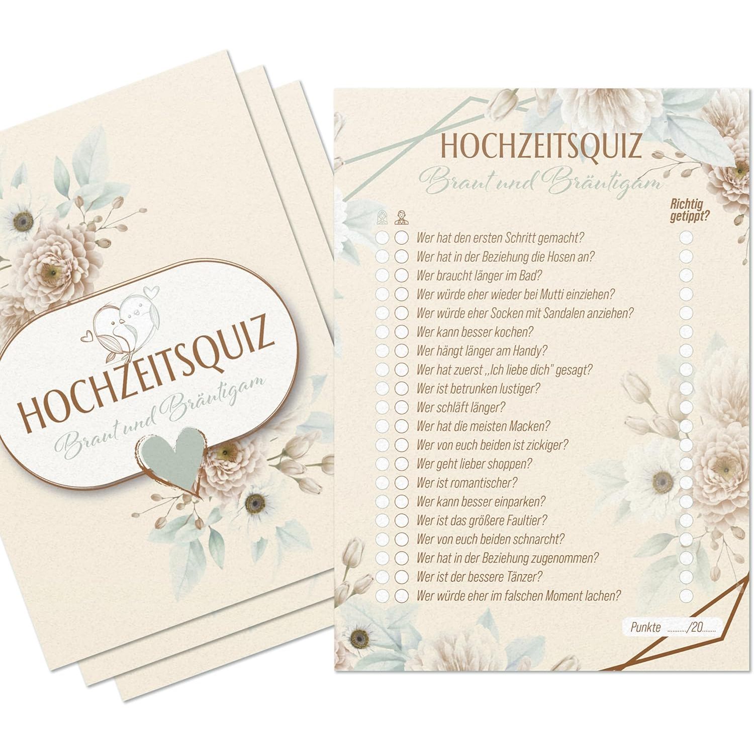 Image of Colortouch Wedding Quiz Cards – 50 Questions For Guests To Get To The , Vintage Wedding Decor, Wedding Bingo Game With 20 Funny Questions For , Gift