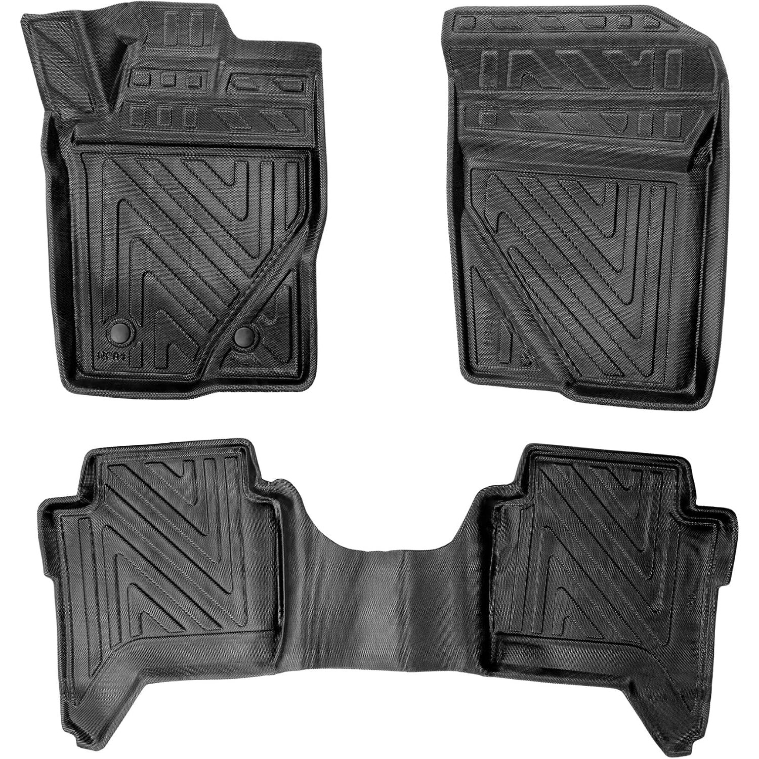 Image of Floor Mats For Ford 2022-2026 - Rubber Mats With Carbon , High-edge Tpe Car Floor Mats, Waterproof & Odorless