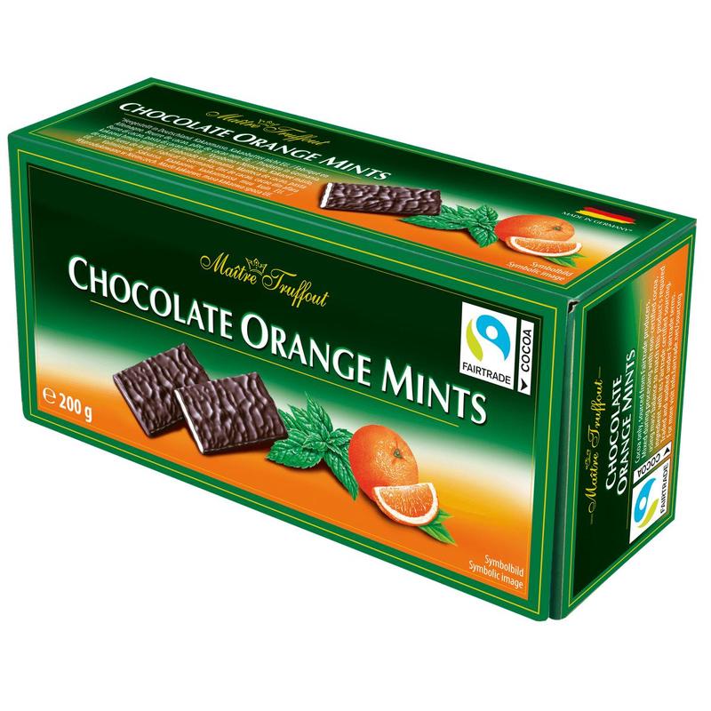 Master Truffout Chocolate Orange Mints - Bittersweet Orange/mint Wafers