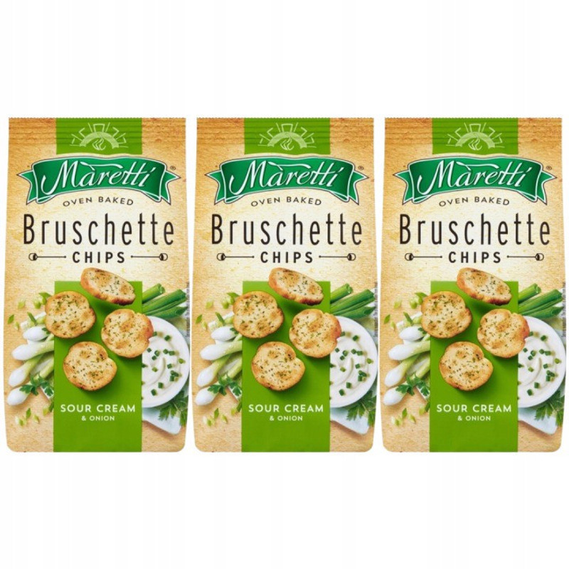 Image of Maretti Baked Bread Rings With Creamy Onion Flavor, 70 G X 3 Pieces