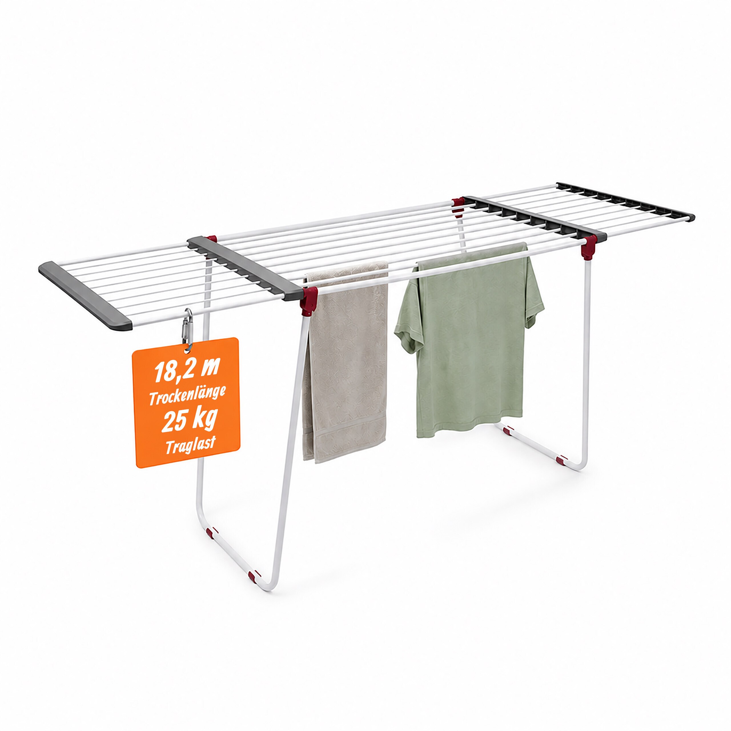 Drying Rack In White - (w)199 X (h)91 X (d)63 Cm